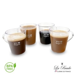 Regalos Corporativos Personalizados | Tazas y Vasos Personalizados | Set de 4 tazas de Café La baule con logo