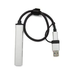 Adaptadores y Cargadores Personalizados | Hub USB-C Slim con logo | Regalos Corporativos Personalizados