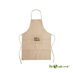 Accesorios Cocina | Pechera Delantal de Yute y TNT con logo | Regalos Corporativos Personalizados